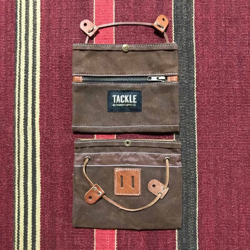 Waxed Canvas Gig Pouch - Brown