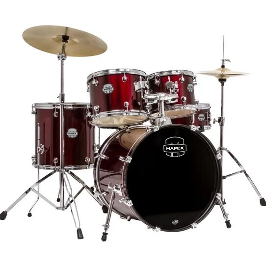 Mapex Prodigy 5pc 20" Drum Set With Hardware & Cymbal Package Red