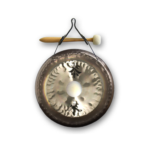  13" Deco Gong Set W/ Wall Hanger 