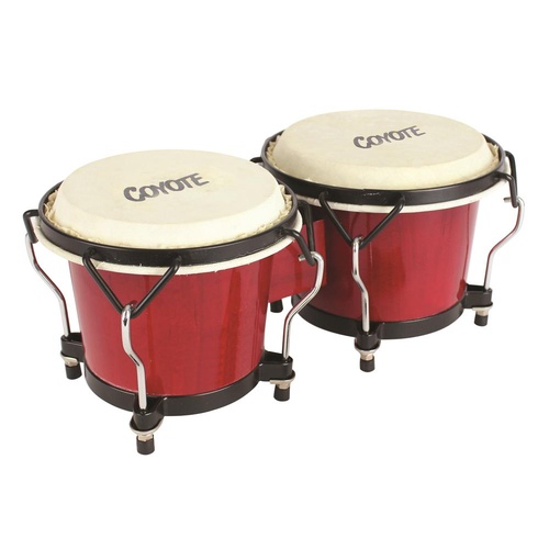 Coyote Latin Style Bongos - Wine Red