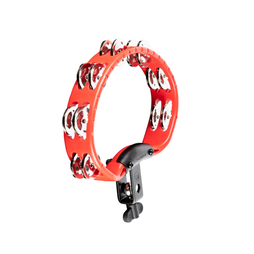 Meinl Mountable Molded ABS Tambourine, Red, Stainless Steel Jingles
