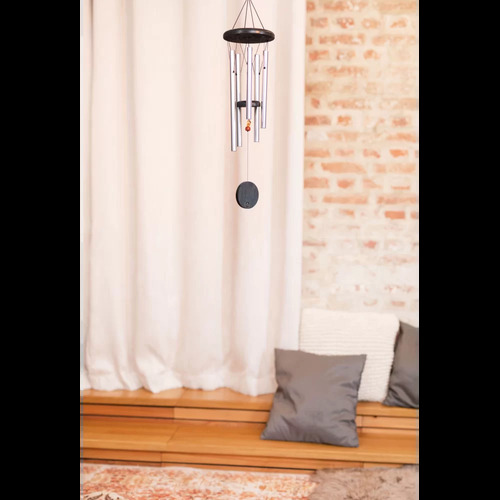 Sonic Energy Chakra Meditation Chime, 25" height, Silver