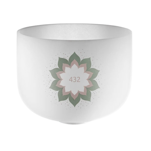 Meinl Sonic Energy 9" Crystal Singing Bowl, 432 Hz, Note A4, Lotus Flower