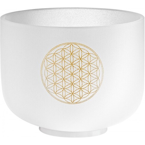 Sonic Energy Crystal Singing Bowl 8"/ Note C#/432Hz Flower of Life