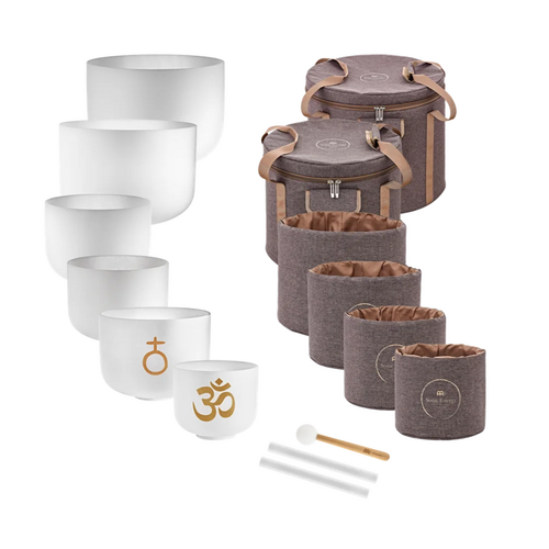 Meinl Sonic Energy 6-piece Om Crystal Singing Bowl Set