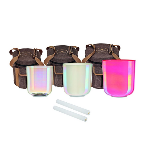 Meinl Sonic Energy Essence Crystal Singing Bowl Set, E4/B3/G3 - 440Hz