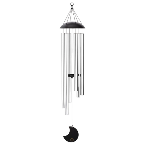Sonic Energy Moon Meditation Chime, 44" height, Silver