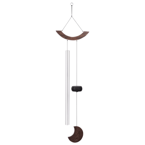 Sonic Energy Moon Meditation Chime, 49" height, Silver