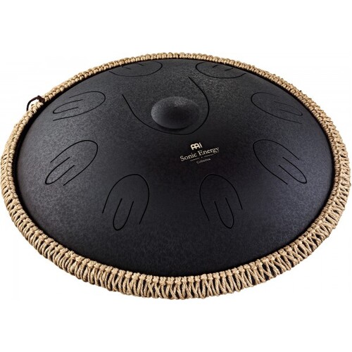 Sonic Energy Octave Steel Tongue Drum, D Kurd, Black