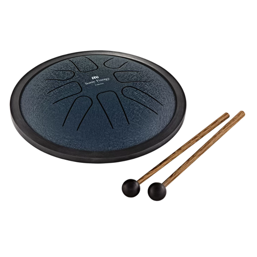 Sonic Energy Small Steel Tongue Drum, G Minor, Navy Blue