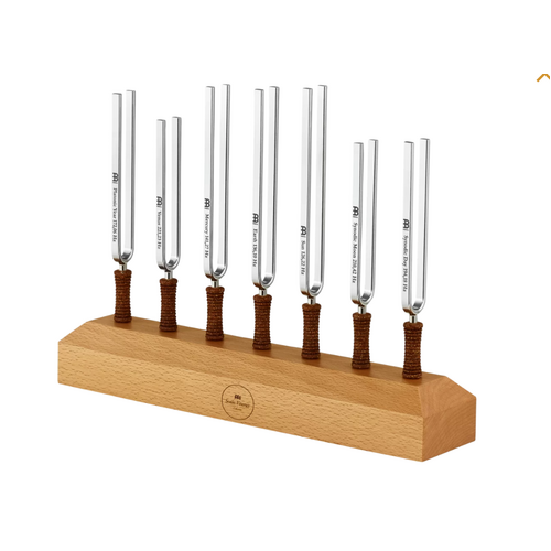 Meinl Sonic Energy Tuning Fork Holder Chakra Set With Wooden Stand