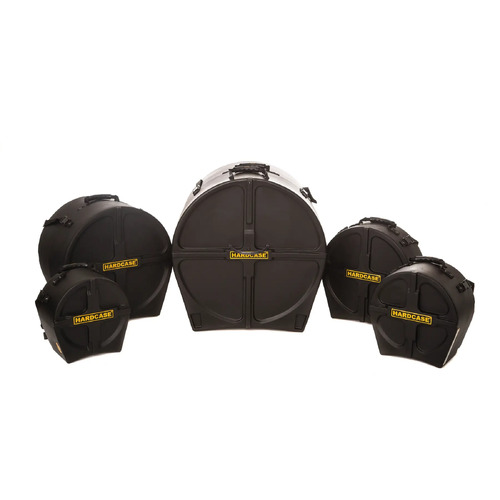  Hardcase Rock Fusion Drum Case 5pc Set - Black