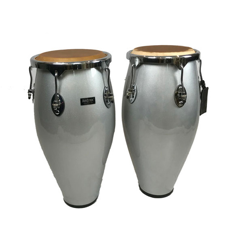Amtrax 10" 11" Conga Pair - Silver