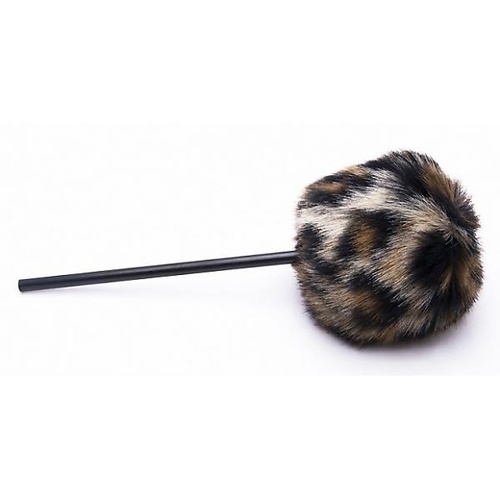 Danmar Fuzzy Kick Beater Black Shaft [Colour: Tan - Cheetah/Leopard]