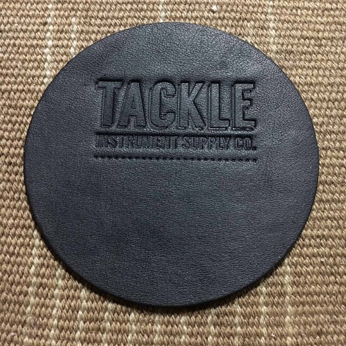 Tackle Large Leather Bass Drum Beater Patch - Black