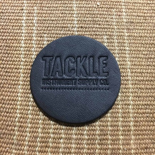 Tackle Small Leather Bass Drum Beater Patch - Black