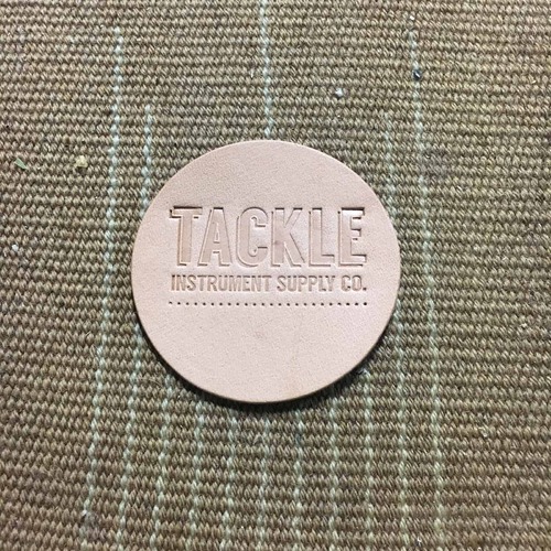 Tackle Small Leather Bass Drum Beater Patch - Natural