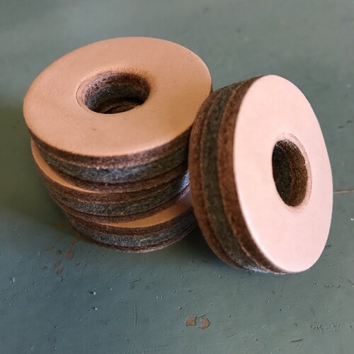 Tackle Leather Cymbal Washers - 4 pack