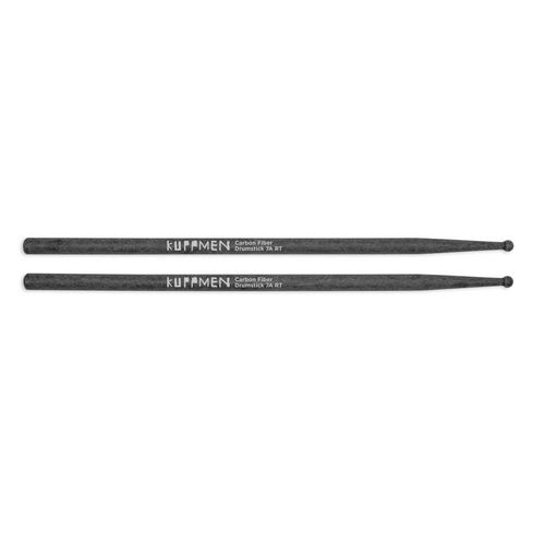 KUPPMEN Carbon Fiber 7A Drum Sticks - Round Tip