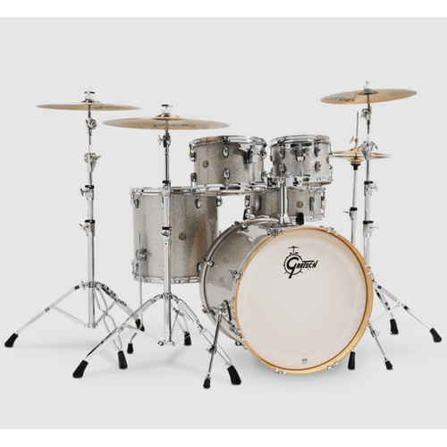 Gretsch Catalina Maple 5 Piece Drum Kit in Silver Sparkle