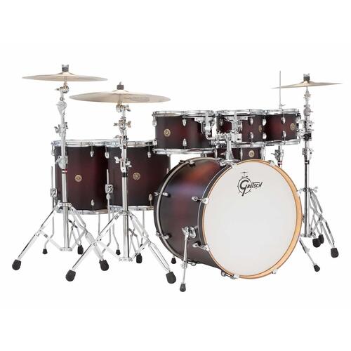 Gretsch Catalina Maple 7 Piece Drum Kit Satin Deep Cherry Burst