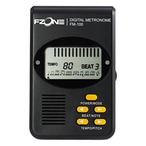 FZONE Digital Metronome with Earpiece & Speaker in Black