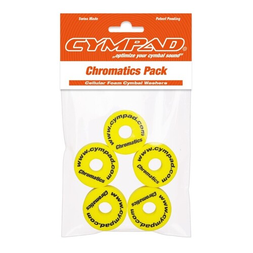 CYMPAD CHROMATIC SERIES FOAM CYMBAL WASHERS YELLOW 5 PACK