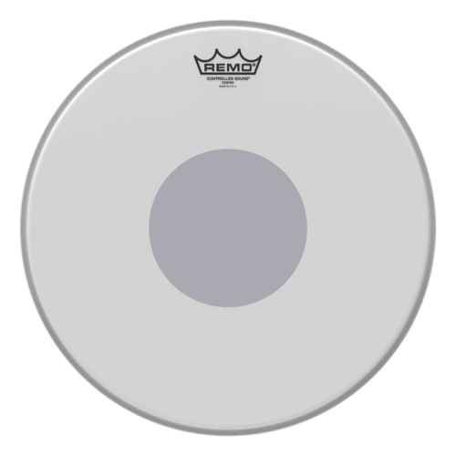 Remo 15" Controlled Sound Coated Black Dot Drum Head - Bottom Black Dot