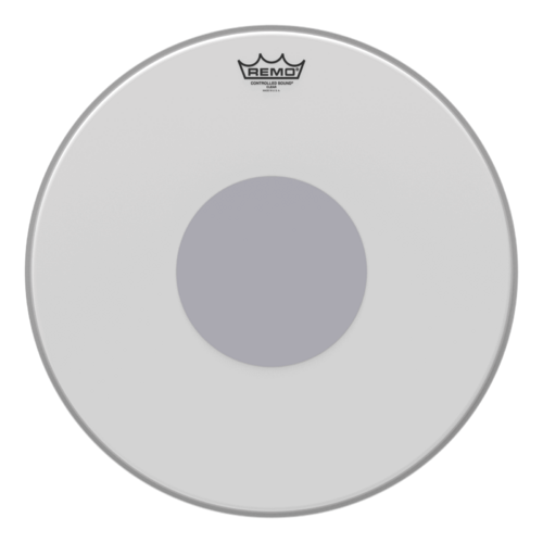 Remo 18" Controlled Sound Coated Black Dot Drum Head - Bottom Black Dot