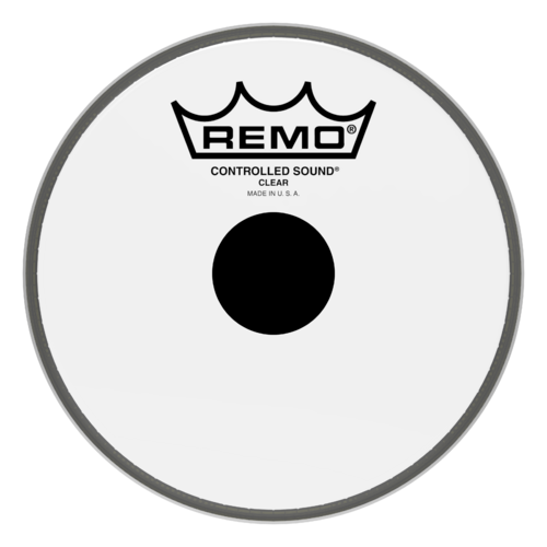 Remo 6" Controlled Sound Clear Black Do Drum Head - Top Black Dot