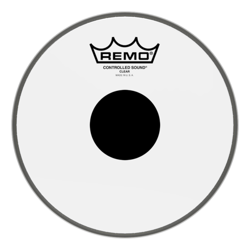 Controlled Sound® Clear Black Dot™ Drumhead - Top Black Dot™, 8"