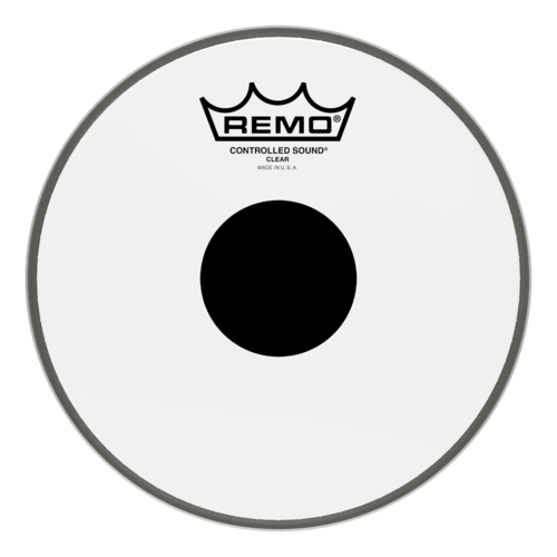Remo 8" Controlled Sound Clear Black Dot Drum Head - Top Black Dot