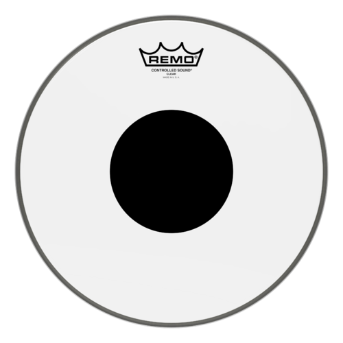 Remo 12" Controlled Sound Clear Black Dot Drum Head - Top Black Dot