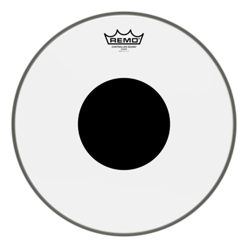 Remo 14" Controlled Sound Clear Black Dot Drum Head - Top Black Dot
