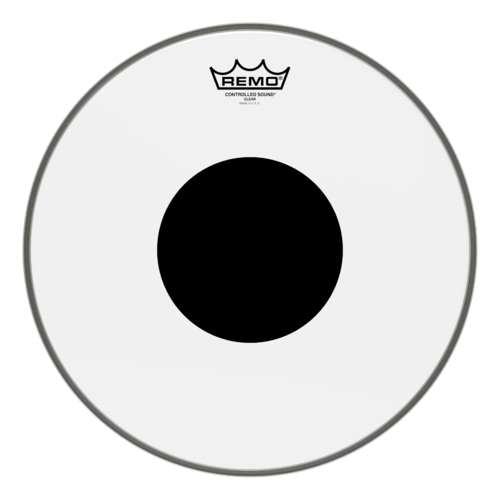Controlled Sound® Clear Black Dot™ Drumhead - Top Black Dot™, 14"