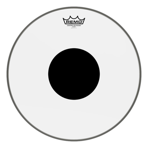 Remo 15" Controlled Sound Clear Black Dot Drum Head - Top Black Dot