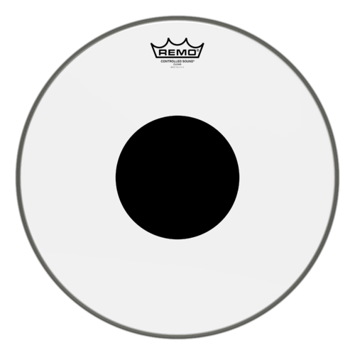 Controlled Sound® Clear Black Dot™ Drumhead - Top Black Dot™, 15"
