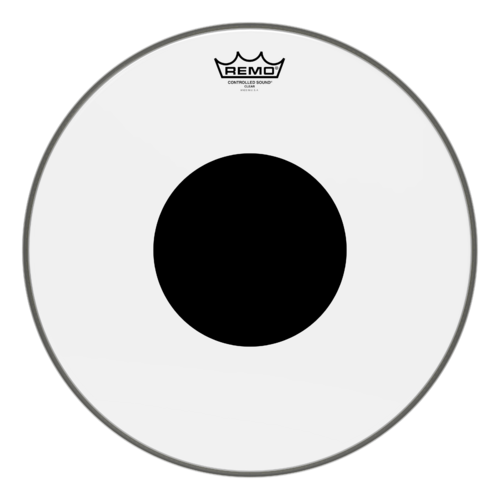 Remo 16" Controlled Sound Clear Black Dot Drum Head - Top Black Dot