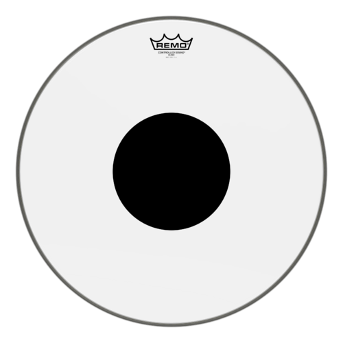 Controlled Sound Clear Black Dot Drumhead - Top Black Dot, 18"