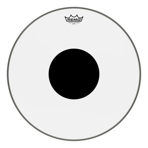 Controlled Sound® Clear Black Dot™ Drumhead - Top Black Dot™, 18"