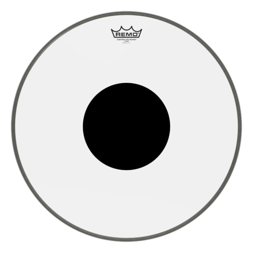 Remo 18" Controlled Sound Clear Black Dot Bass Drum Head - Top Black Dot