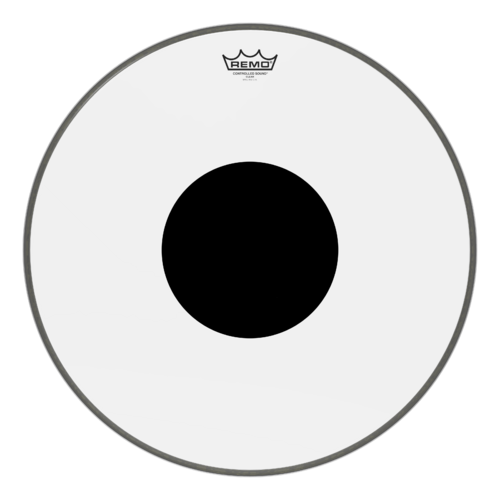 Controlled Sound® Clear Black Dot™ Bass Drumhead - Top Black Dot™, 20"