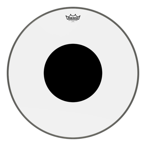 Remo 22" Controlled Sound Clear Black Dot Bass Drum Head - Top Black Dot
