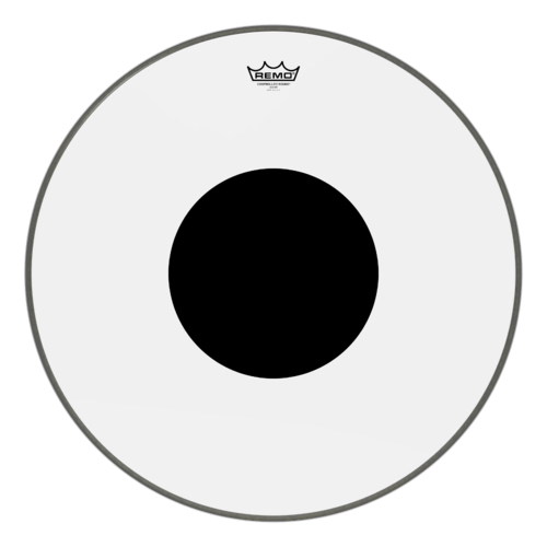 Controlled Sound® Clear Black Dot™ Bass Drumhead - Top Black Dot™, 24"