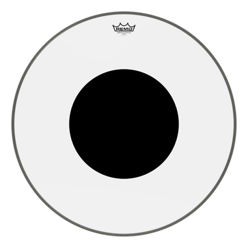Remo 26" Controlled Sound Clear Black Dot Bass Drum Head - Top Black Dot