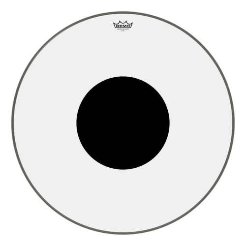 Remo 28" Controlled Sound Clear Black Dot Bass Drum Head - Top Black Dot