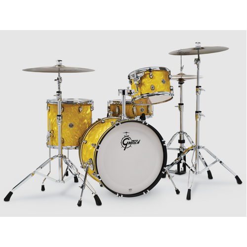 Gretsch Catalina Club 4pc Drum Kit Shell Pack - Yellow Satin Flame