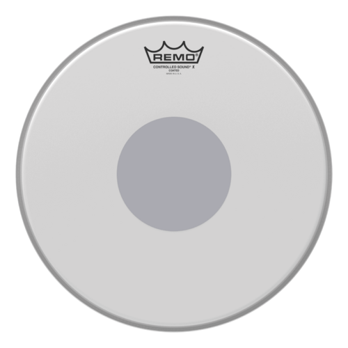 Remo 13" Controlled Sound X Coated Black Dot Snare Drum Head - Bottom Black Dot