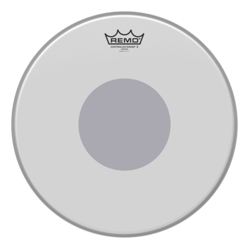 Remo 14" Controlled Sound X Coated Black Dot Snare Drum Head - Bottom Black Dot