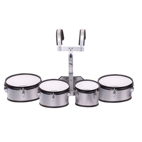 8/10/12/13 QUAD MARCHING TENOR DRUMS MET SILVER